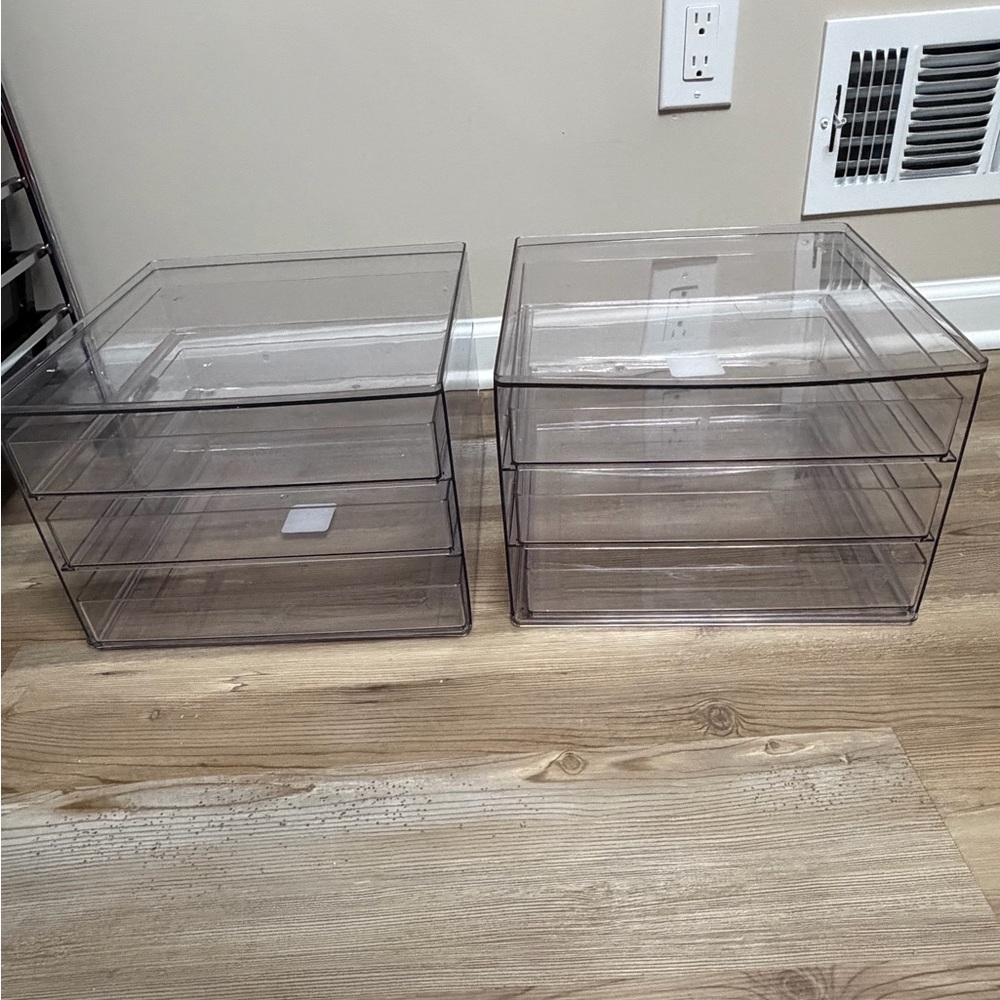 Clear Stackable 6 Storage Drawers
